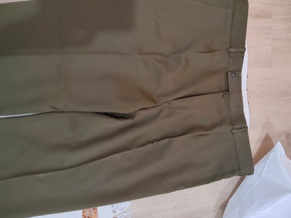 Düğmeli Haki Erkek Ofis Pantolonu - Görsel 5