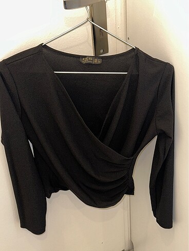 siyah bluz crop