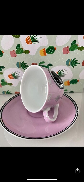  Beden pembe Renk Karaca büyük boy fincan
