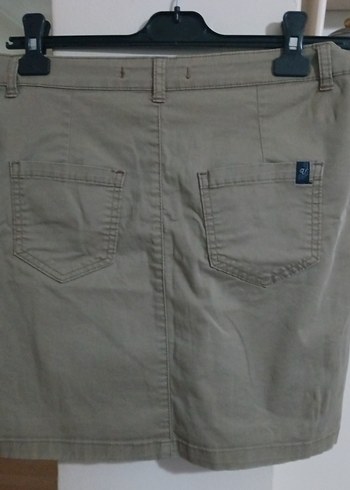 VENA Bej Mini Etek Rahat Kesim - Görsel 3