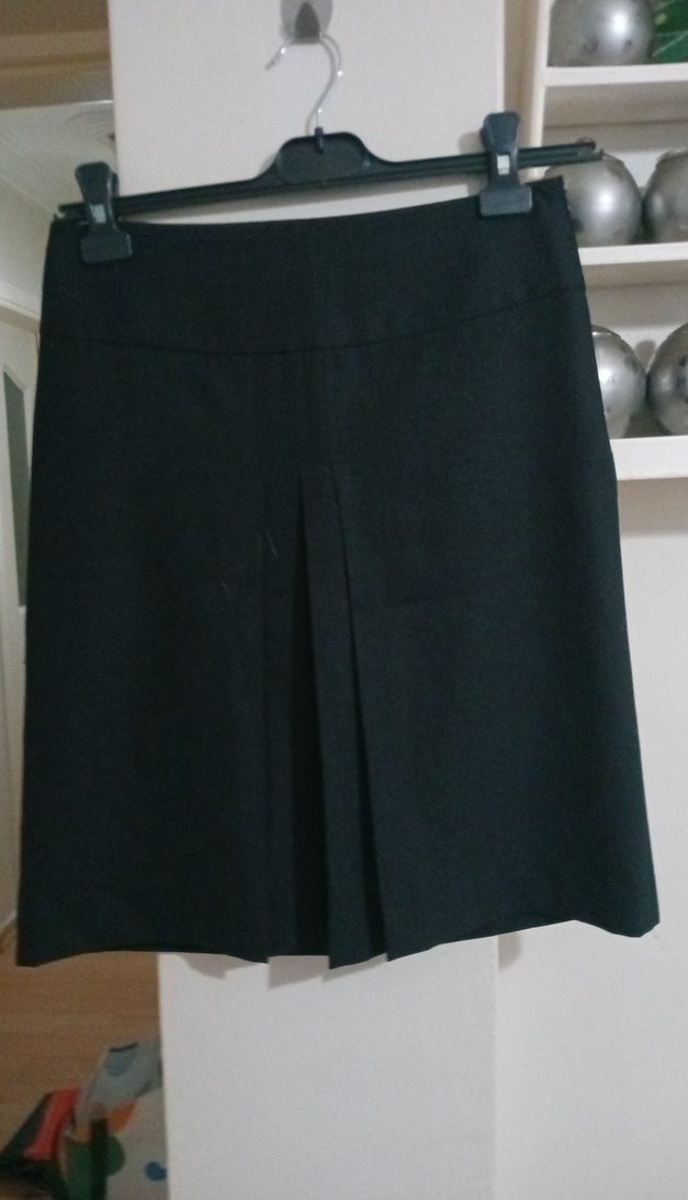 JOURNEY Siyah Pilili Midi Etek - Görsel 2