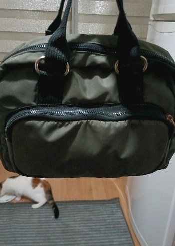 Koyu Yeşil Fermuarlı Kadın Çantası - Görsel 2