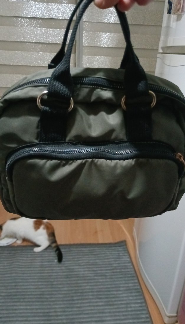 Koyu Yeşil Fermuarlı Kadın Çantası - Görsel 2