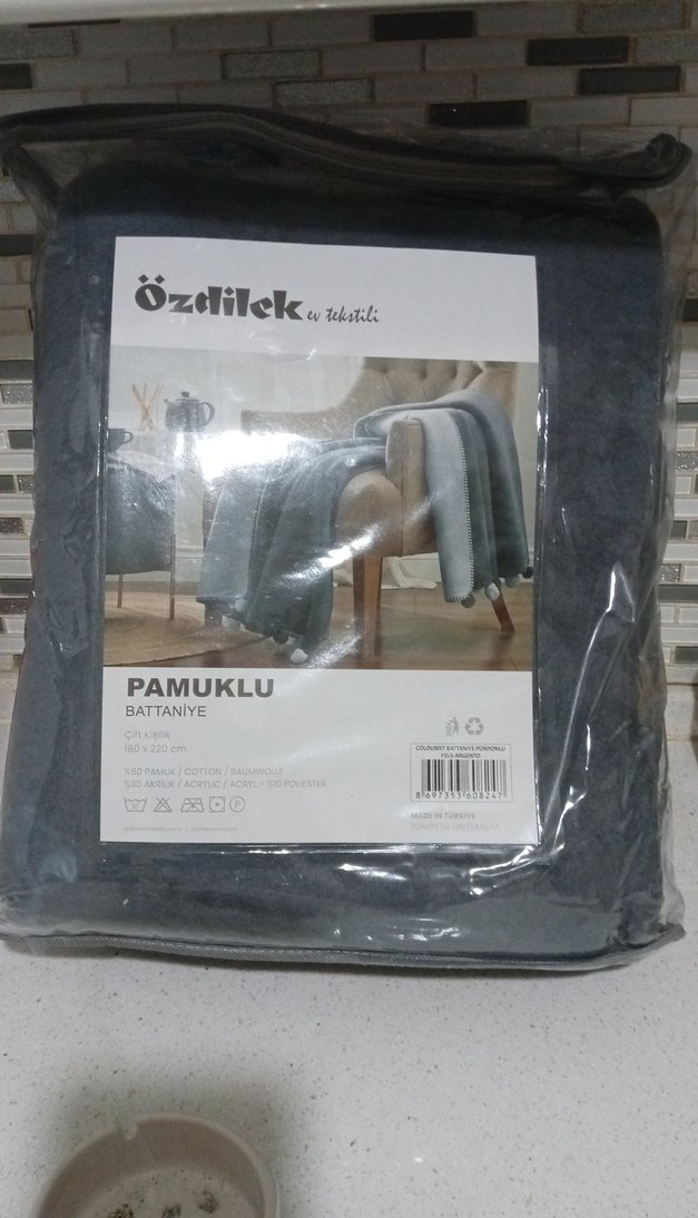 Özdilek pamuklu ponponlu battaniye - Görsel 2