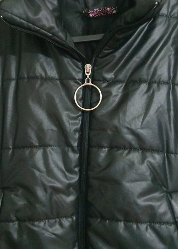 Düğmeli Siyah Kısa Kadın Mont - Görsel 2