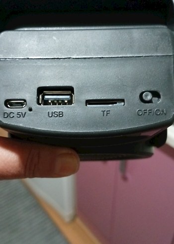 Renkli LED Işıklı Siyah Bluetooth Hoparlör - Görsel 2