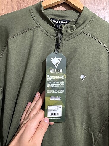 xl Beden haki Renk Wolftrap Çeyrek Fermuarlı Sweatshirt