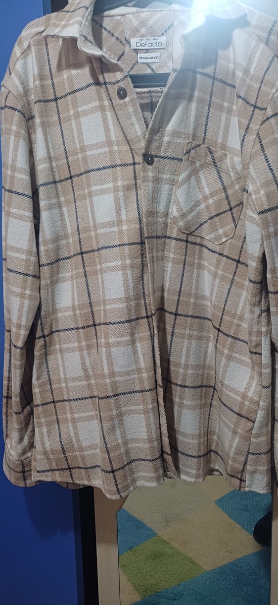 kahve Ekose Desenli Uzun Kollu erkek Gömlek - Görsel 3