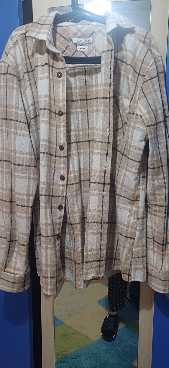 kahve Ekose Desenli Uzun Kollu erkek Gömlek - Görsel 5