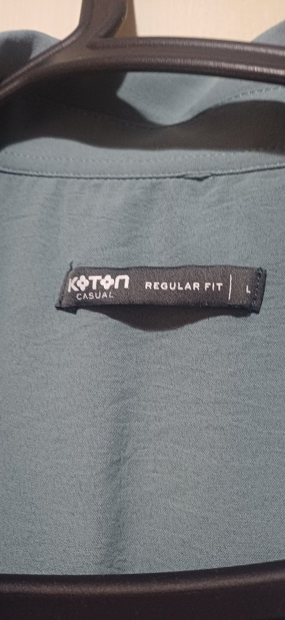 Gri turkuaz Yaka Düğmeli Erkek Kısa Kollu Gömlek - Görsel 2