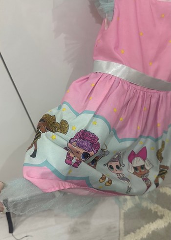 BG Store Pembe Baskılı Kolsuz Kız Çocuk Elbisesi