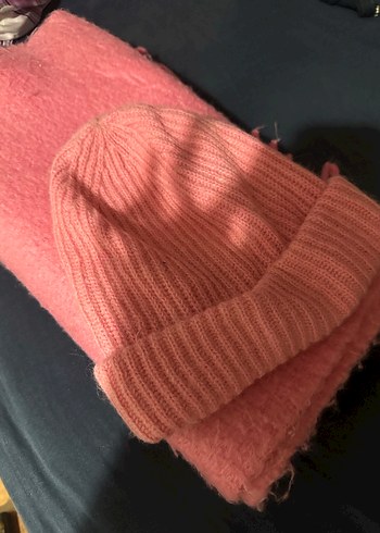 Pembe & lila atkı ve bere - Görsel 4