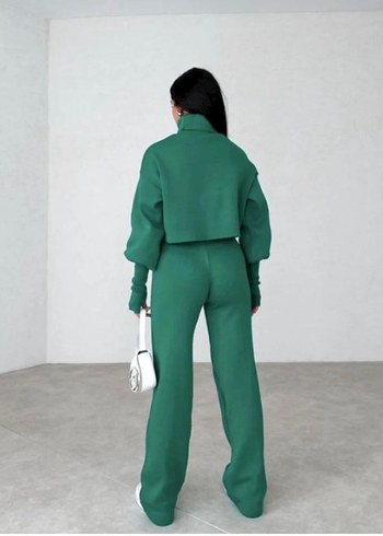 Yeşil triko takım - Görsel 5