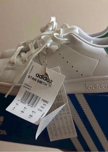Beyaz Adidas Stan Smith Kadın Spor Ayakkabı - Görsel 5