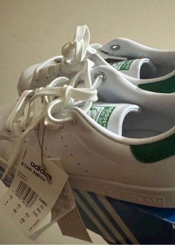Beyaz Adidas Stan Smith Kadın Spor Ayakkabı - Görsel 3