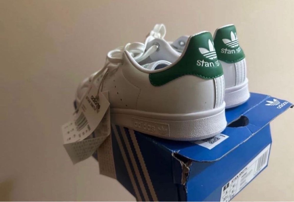 Beyaz Adidas Stan Smith Kadın Spor Ayakkabı - Görsel 4