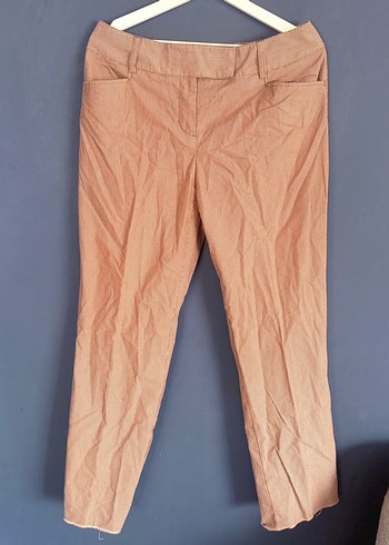 Bej Keten Kadın Blazer Ceket - Görsel 5