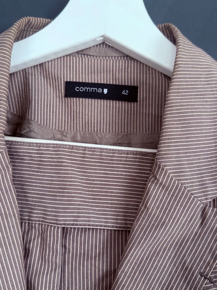 Bej Keten Kadın Blazer Ceket - Görsel 3