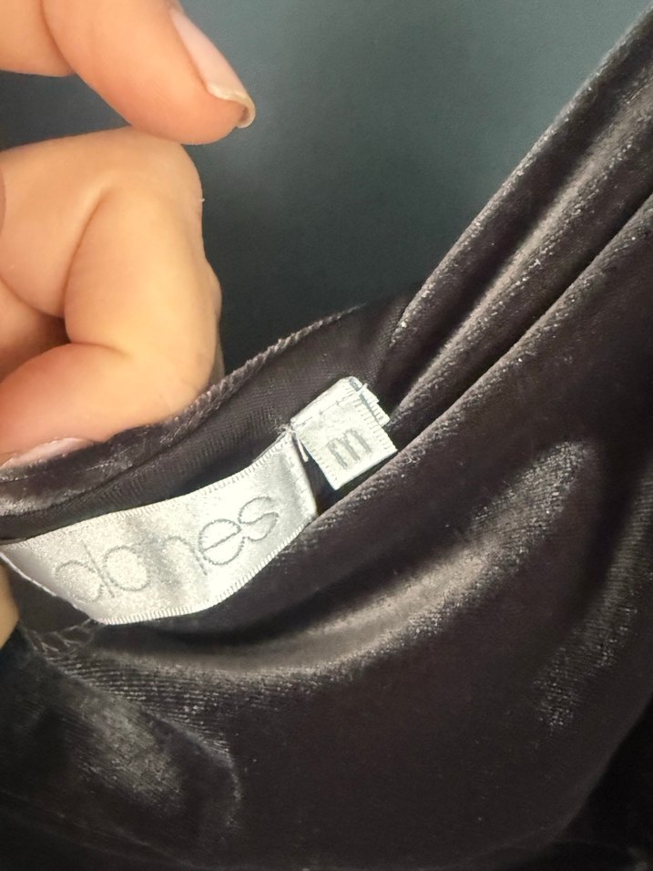 Kahverengi Süet Uzun Straplez Elbise - Görsel 5