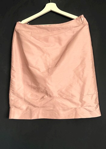 Kadın Bej İpek Görünümlü Midi Takım - Görsel 9