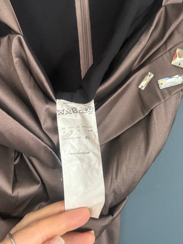 Drapeli Straplez Bej Midi Abiye Elbise - Görsel 5