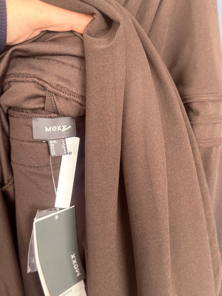 Bej Drapeli Uzun Bohem Elbise - Görsel 4