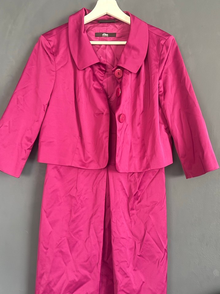 Pembe Drapeli Midi V Yaka Abiye Elbise - Görsel 5