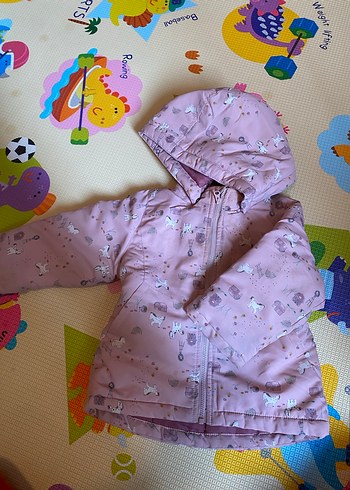 Kız Çocuk Kapüşonlu Fermuarlı Pembe Mont nameit marka