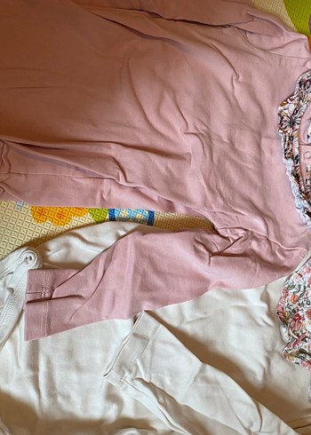 Pembe Uzun Kollu Bebek Kız çıtçıtlı body