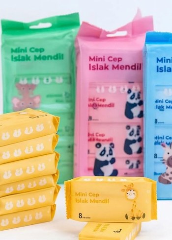 Pastel Renkli Mini Cep Mendil Seti - Görsel 7