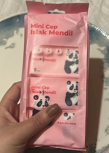 Pembe Mini Cep Islak Mendil 8'li - Görsel 3
