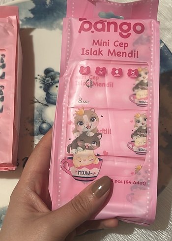 Pembe Mini Cep Islak Mendil 8'li - Görsel 2