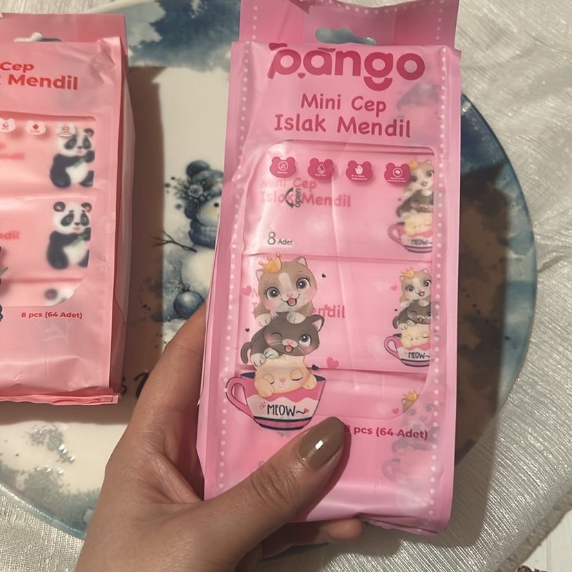 Pembe Mini Cep Islak Mendil 8'li - Görsel 2