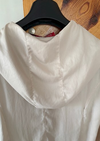 Bej Uzun Kollu Bol Kesim Kadın Elbisesi - Görsel 7