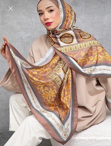  Beden camel Renk Versace vual ipek şallar