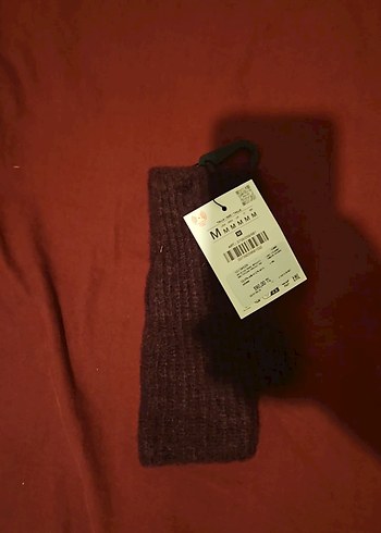 Bordo Örgü Kadın Eldiven - Görsel 3