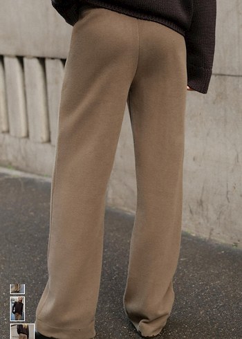 Bej Kadın Rahat Kesim Kumaş Pantolon - Görsel 3