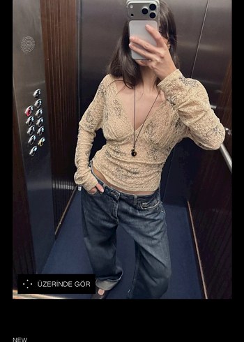 Boncuk islemeli bluz - Görsel 3