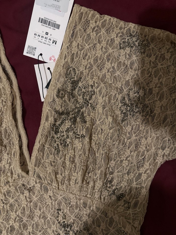 Boncuk islemeli bluz - Görsel 5