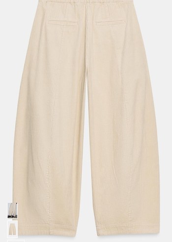 Kadife ekru Kadın Pantolon - Görsel 4