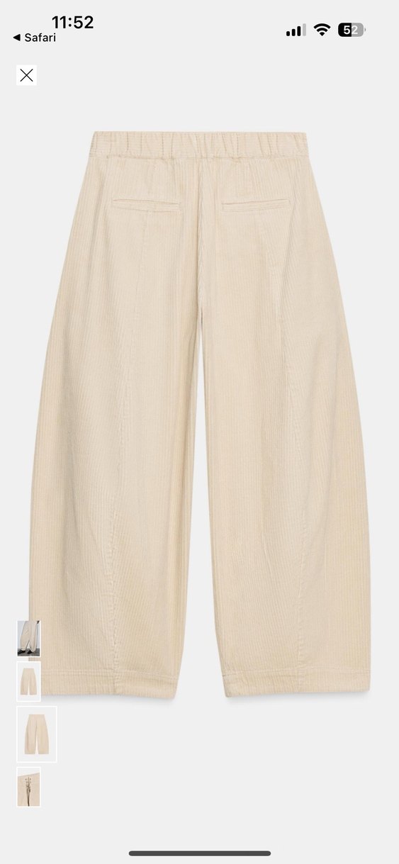 Kadife ekru Kadın Pantolon - Görsel 4