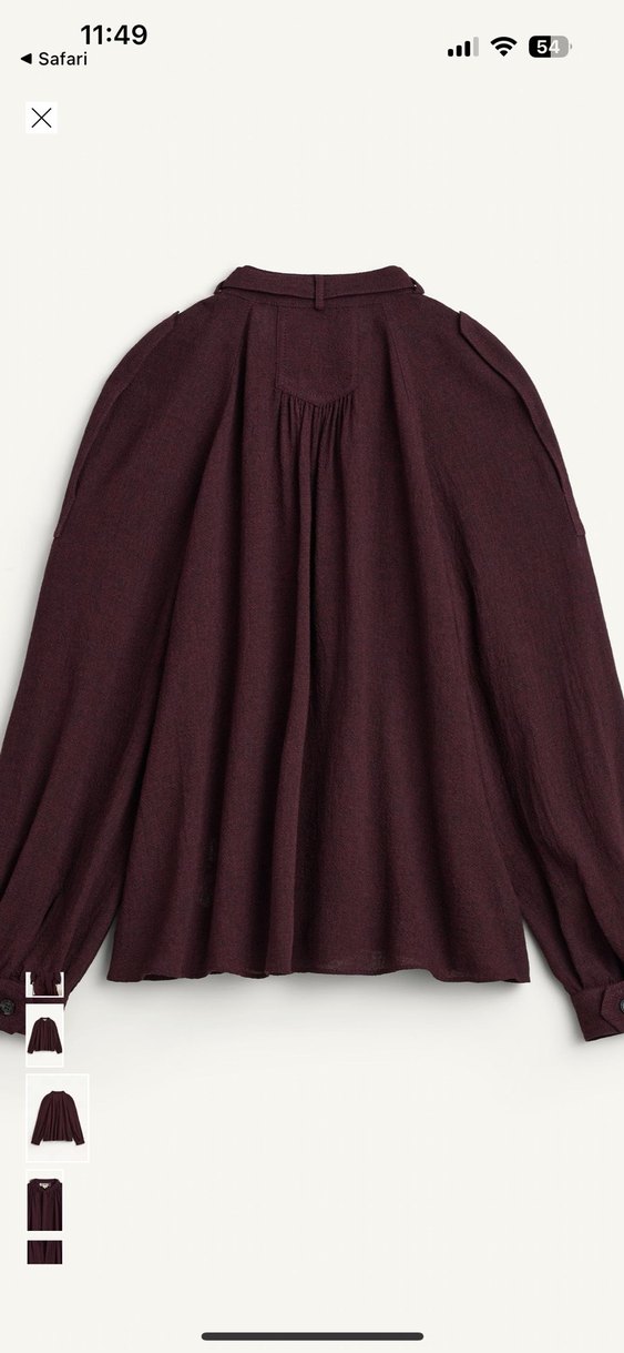 Bordo Kemerli Uzun Kollu Bluz - Görsel 4