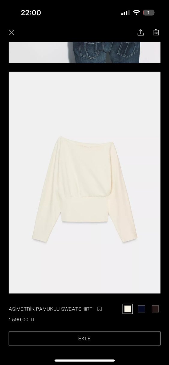 Asimetrik Kadın sweat - Görsel 2