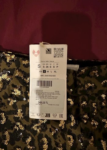 Payetli Leopar Desenli Kadın jean - Görsel 5