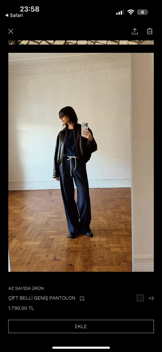 Çift belli geniş pantalon - Görsel 5