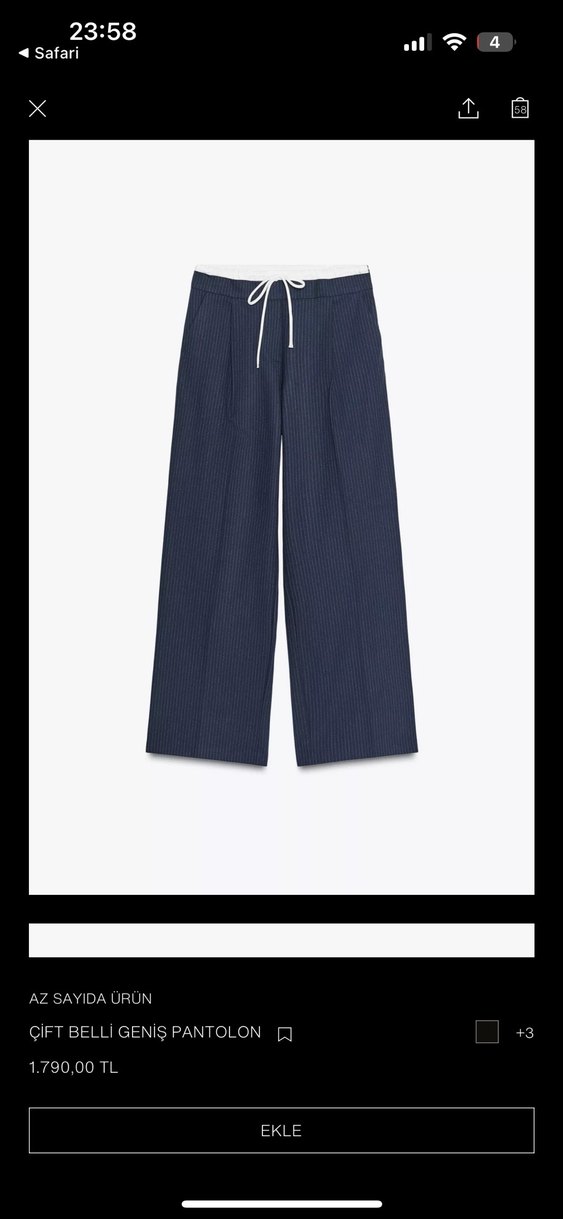 Çift belli geniş pantalon - Görsel 2