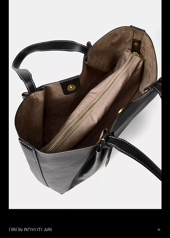 Siyah Deri Minimalist Kadın Çanta - Görsel 3