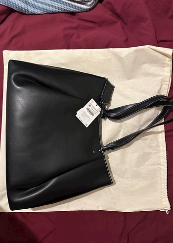 Siyah Deri Minimalist Kadın Çanta - Görsel 4