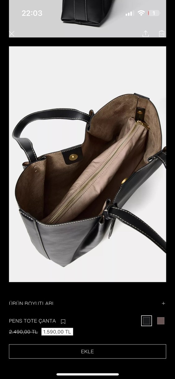 Siyah Deri Minimalist Kadın Çanta - Görsel 3