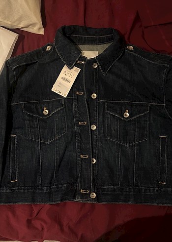 Kadın Lacivert Düğmeli Denim Ceket - Görsel 2